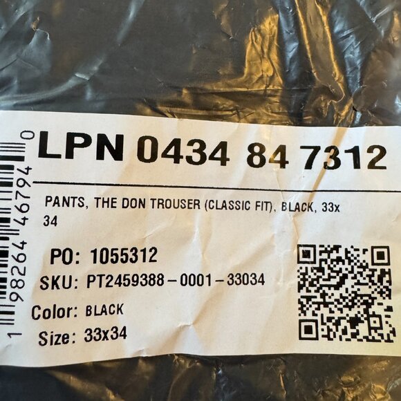 BNWT Fabletics The Don Trouser (Classic Fit), Black, 33 x 34 - Picture 4 of 5